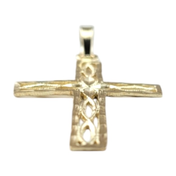 14 Karat Yellow Gold Open Cross Pendant #20896 - Picture 7 of 10